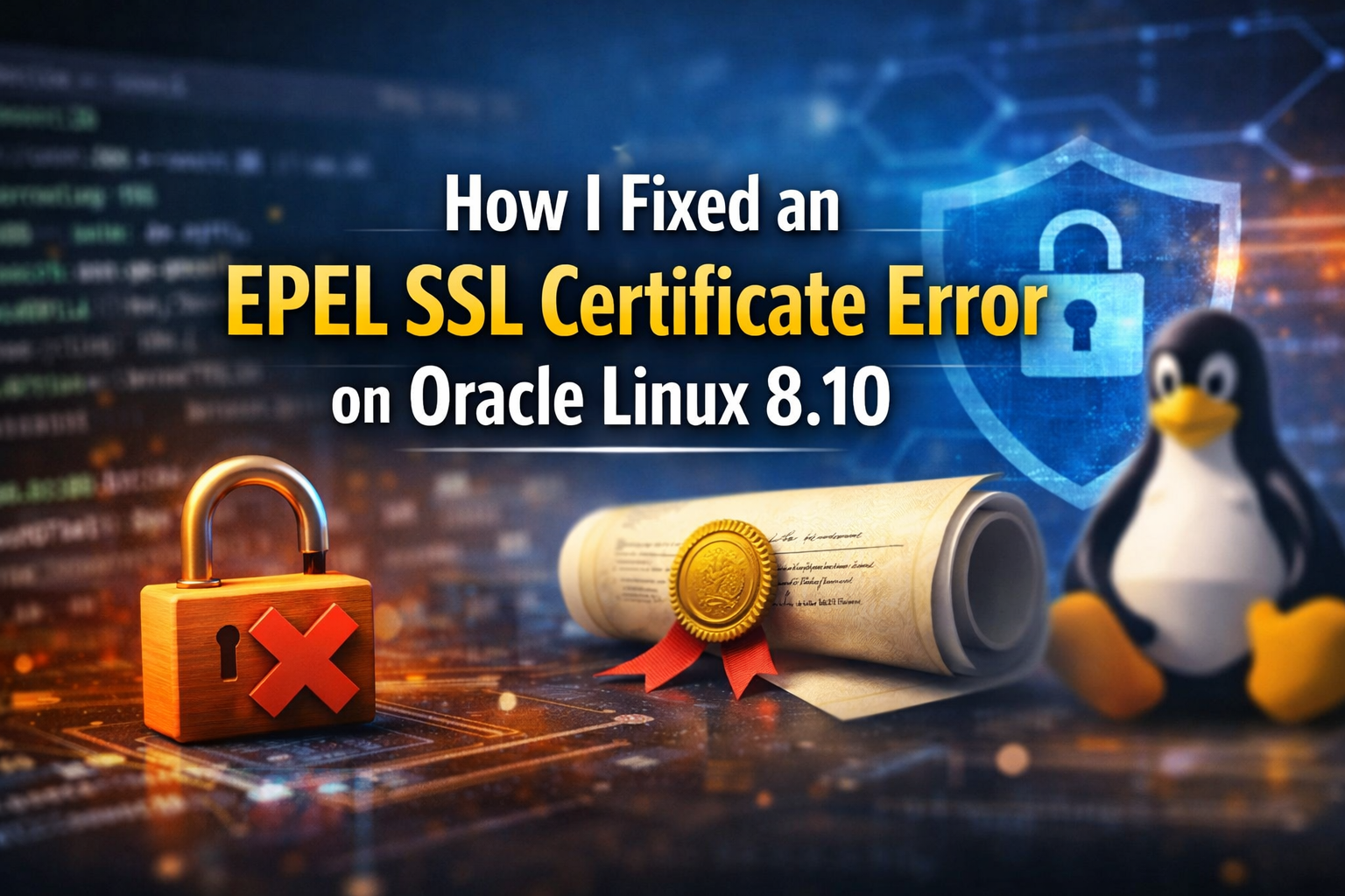 How I Fixed an EPEL SSL Certificate Error on Oracle Linux 8.10?