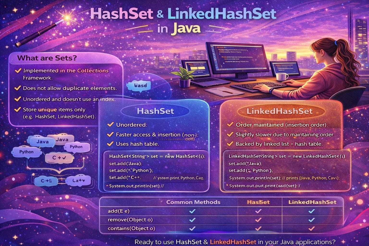 Day 70 of Learning Java: HashSet and LinkedHashSet in Java