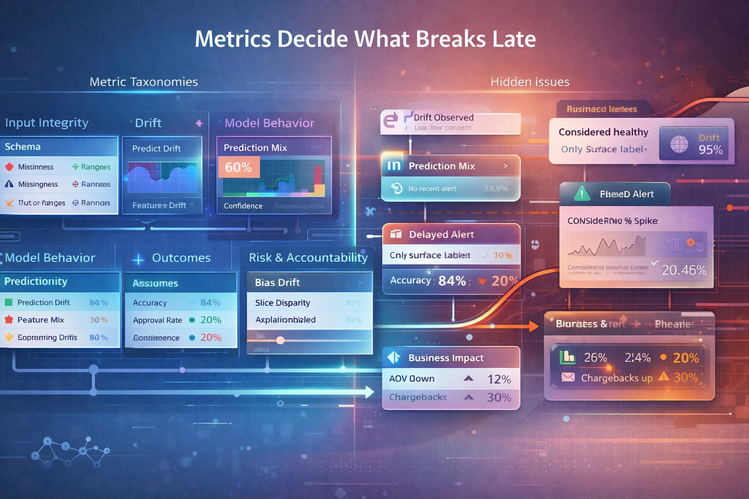 Your Metric Taxonomy Picks Your Late ML Fires