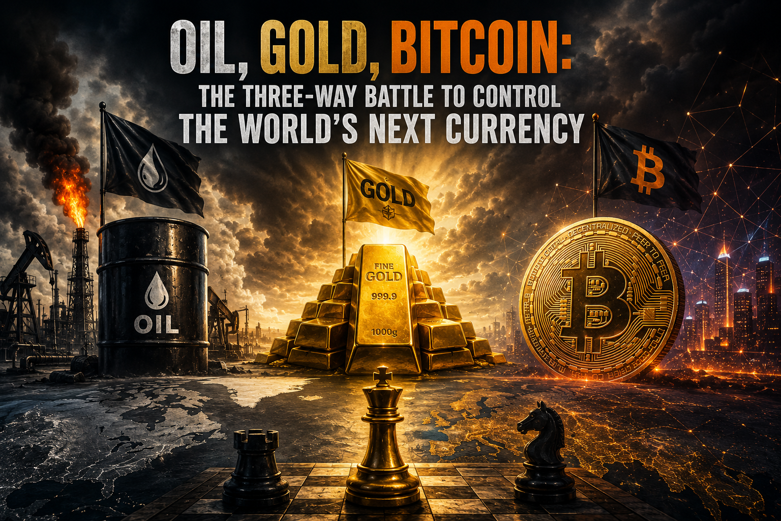 Oil, Gold, Bitcoin: The Three-Way Battle to Control the World’s Next Currency
