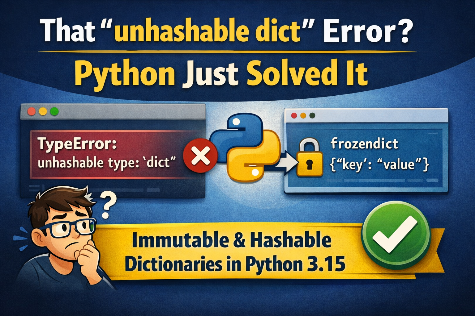 That “unhashable dict” Error? Python Just Solved It.