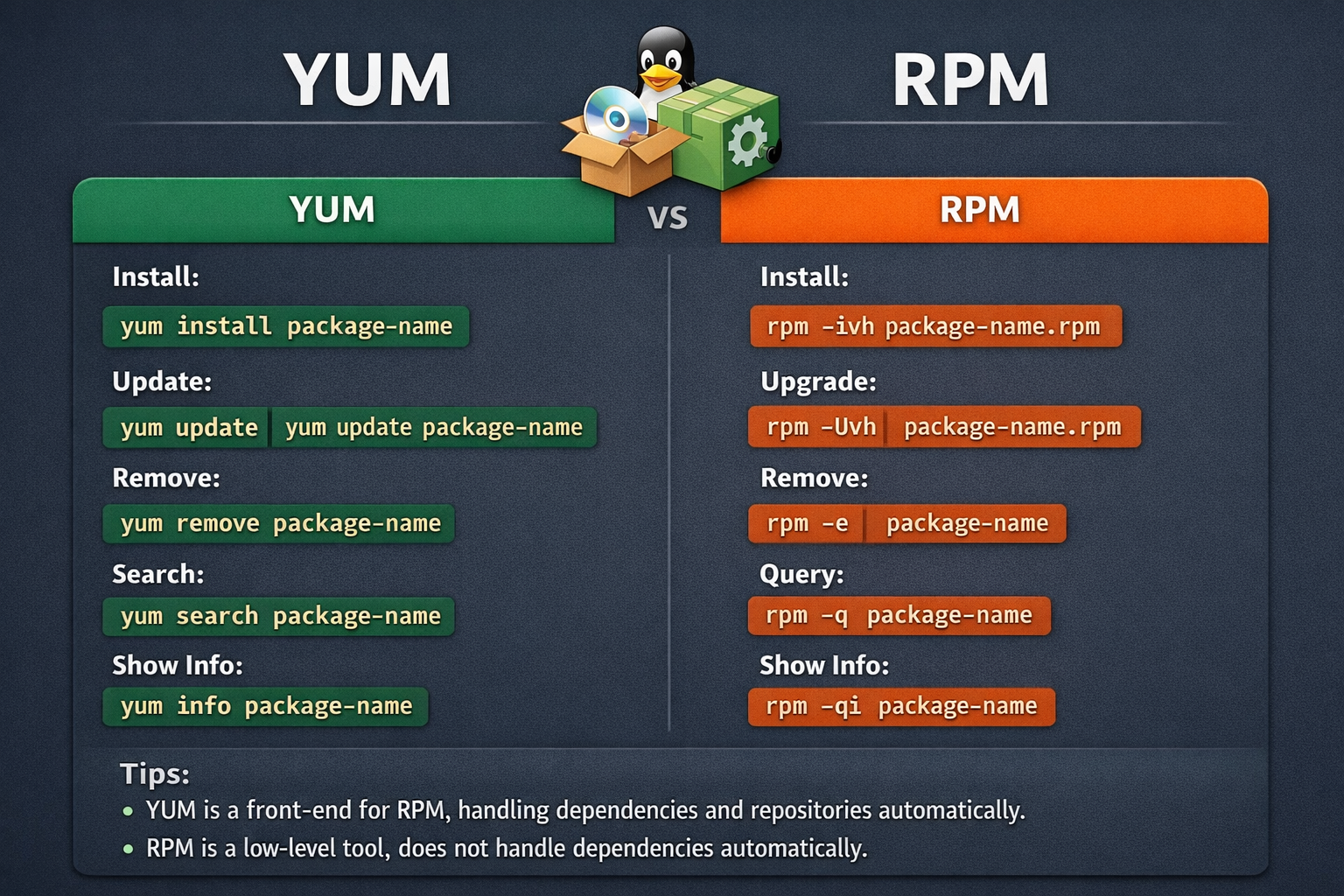 Package Management in Linux Explained: YUM & RPM for Beginners