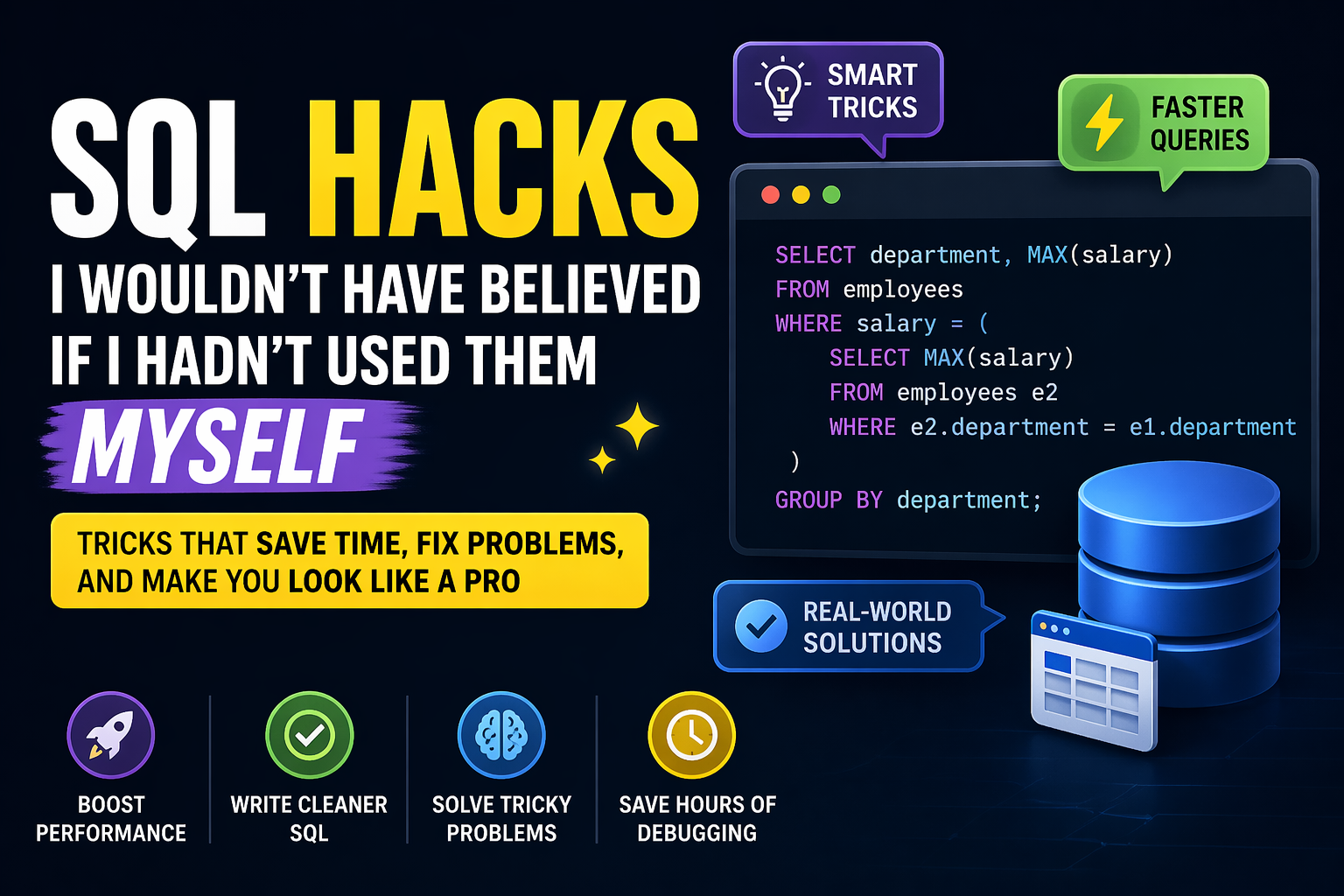 Mind-Blowing SQL Hacks You Won’t Believe Until You Try Them