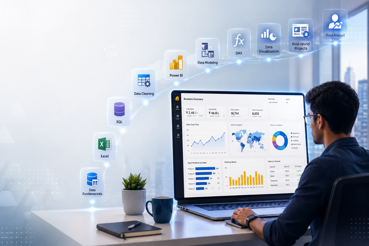 Power BI for Beginners: Complete Learning Roadmap to Become a Data Analyst