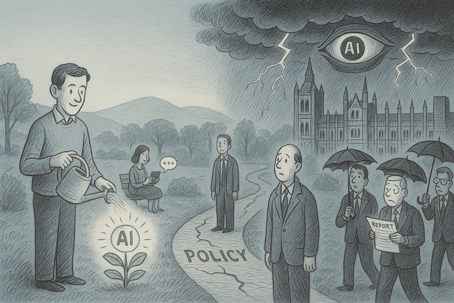 The Gentle Singularity vs. the Bureaucratic Storm