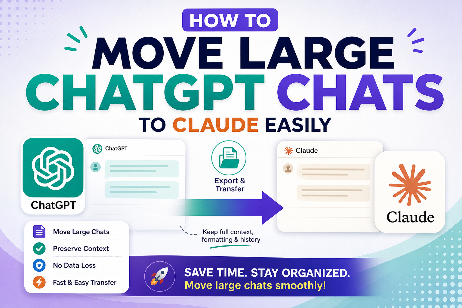 How to Move Large ChatGPT Chats to Claude Easily