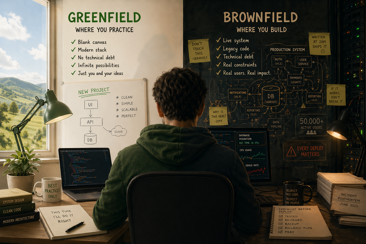 The Greenfield Trap: Why Real Engineering Lives in Someone Else’s Code
