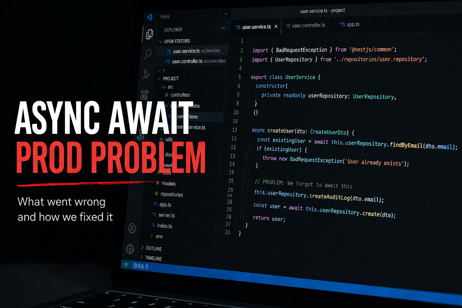 Async/Await in Production: The Bug That Only Appeared Under Load