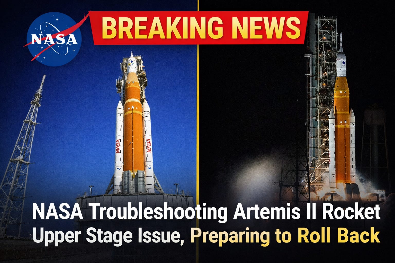 Breaking: NASA Troubleshoots Artemis II Upper Stage Issue — Preparing