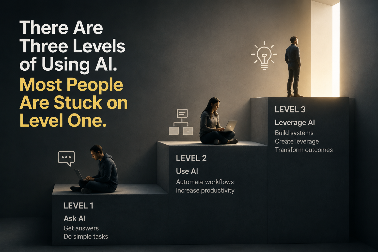 There Are Three Levels of Using AI. Most People Are Stuck on Level One.