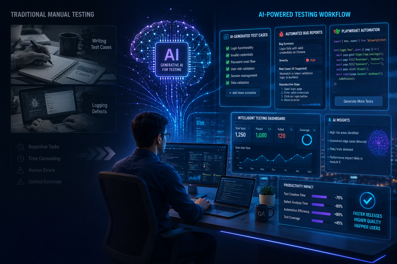 3 Ways AI Is Replacing Manual QA Tasks | TestoMeter