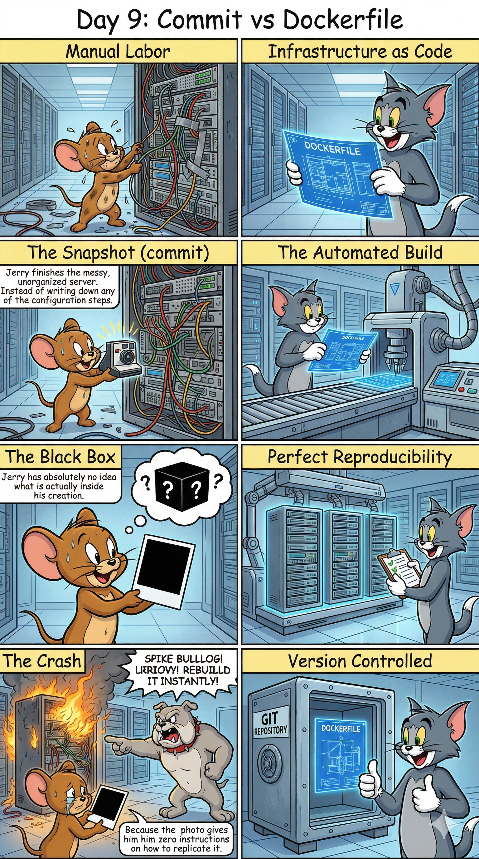 Day 9: The Reproducibility Crisis — Why docker commit is a DevOps Sin.
