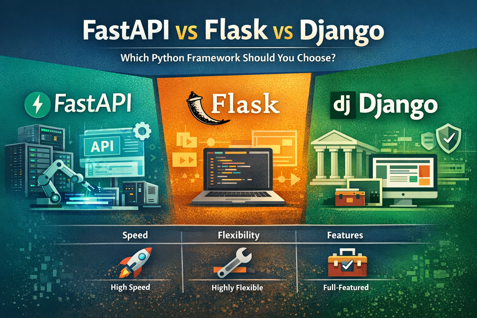 FastAPI vs Flask vs Django: Which Python Framework Should You Choose?