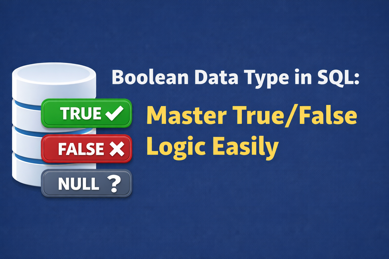 Boolean Data Type in SQL: Master True/False Logic Easily