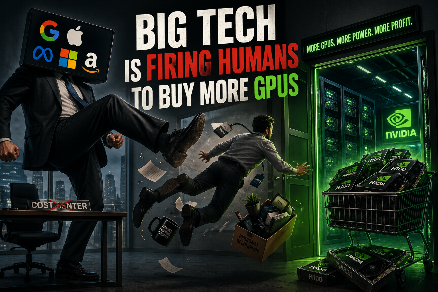 Big Tech Is Firing Humans to Buy More GPUs