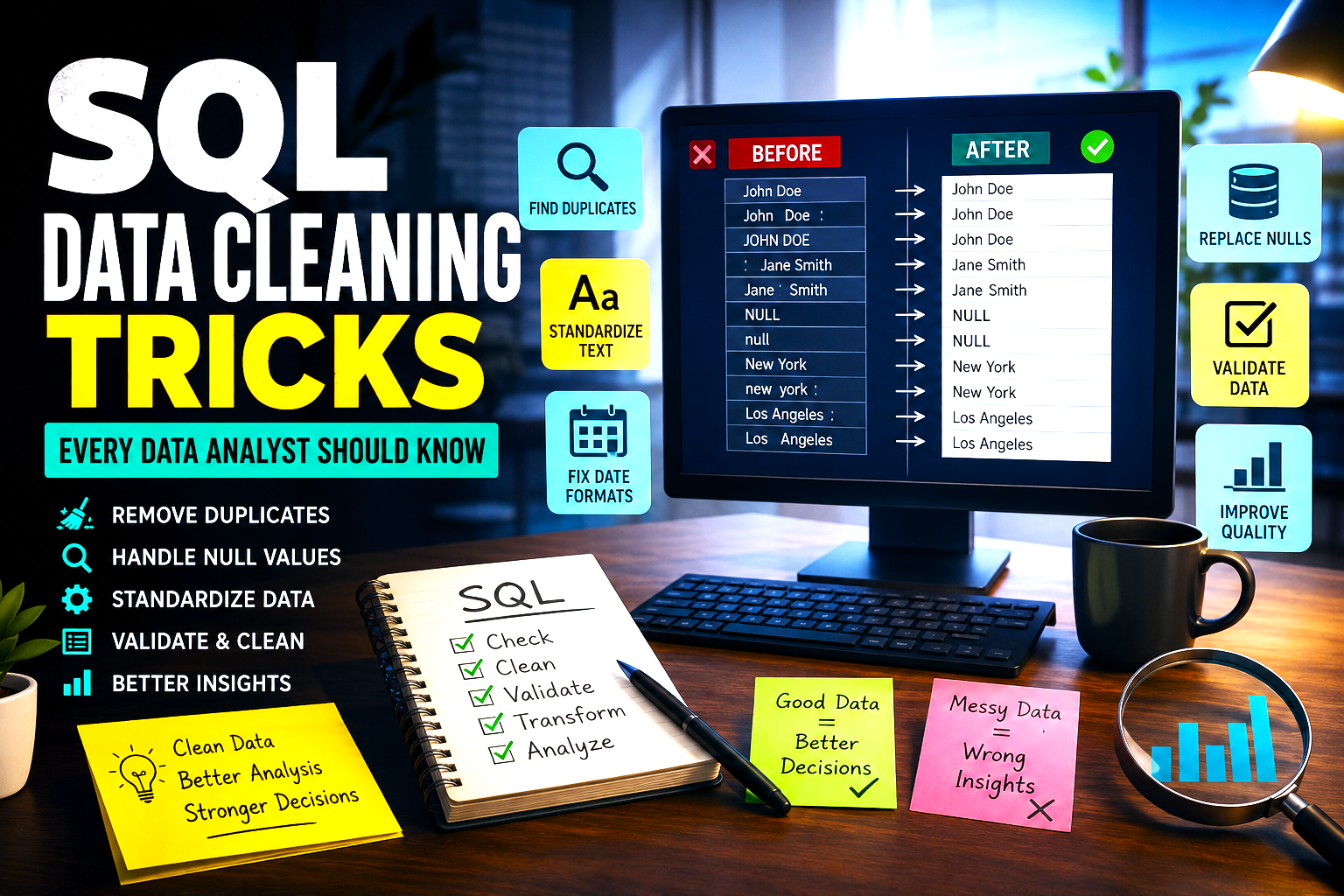 SQL Data Cleaning Tricks Every Data Analyst Should Know