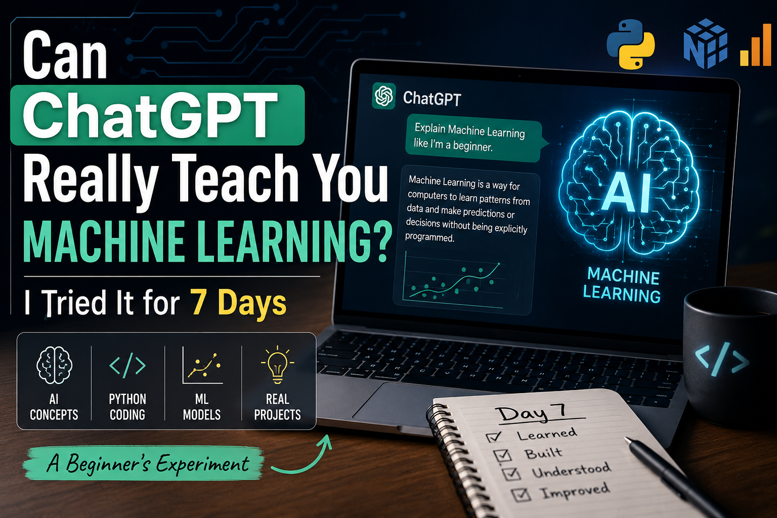 Can ChatGPT Really Teach You Machine Learning? I Tried It for 7 Days