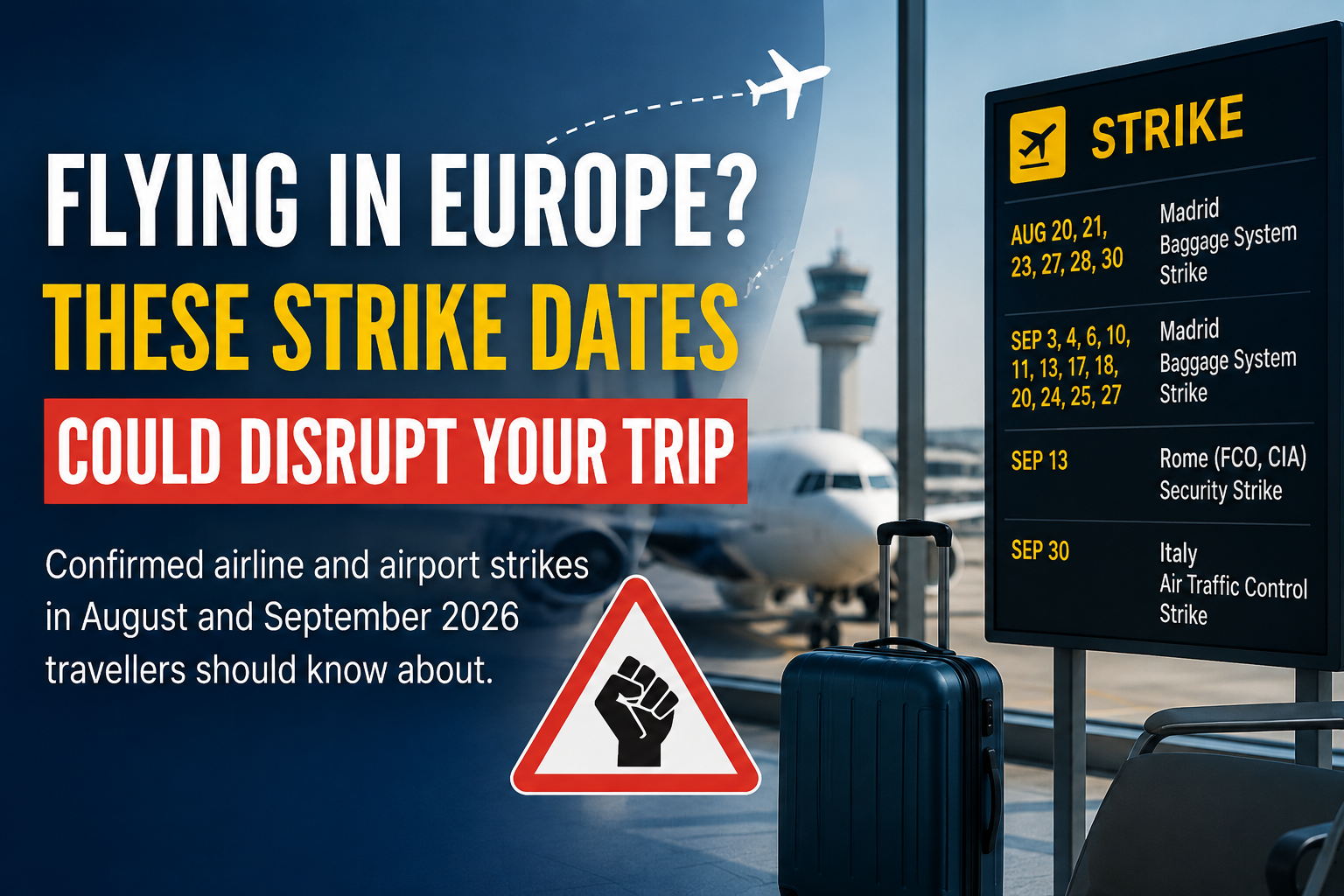 Flying in Europe- These Strike Dates Could Disrupt Your Trip Flying in Europe- These Strike Dates Could Disrupt Your Trip