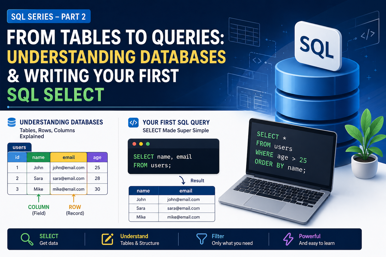 From Tables to Queries: Understanding Databases & Writing Your First SQL SELECT