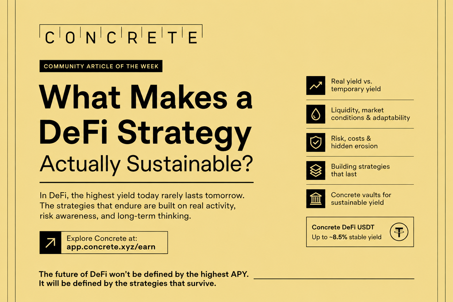 What Makes a DeFi Strategy Actually Sustainable?