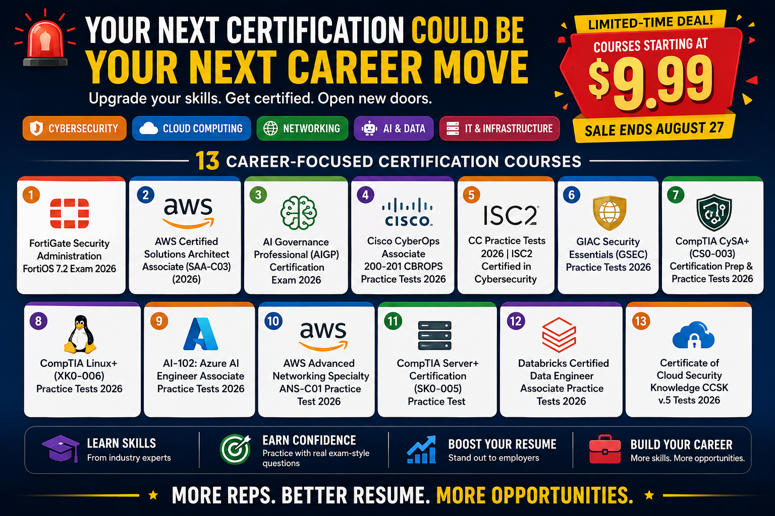 YOUR NEXT CERTIFICATION COULD BE YOUR NEXT CAREER MOVE