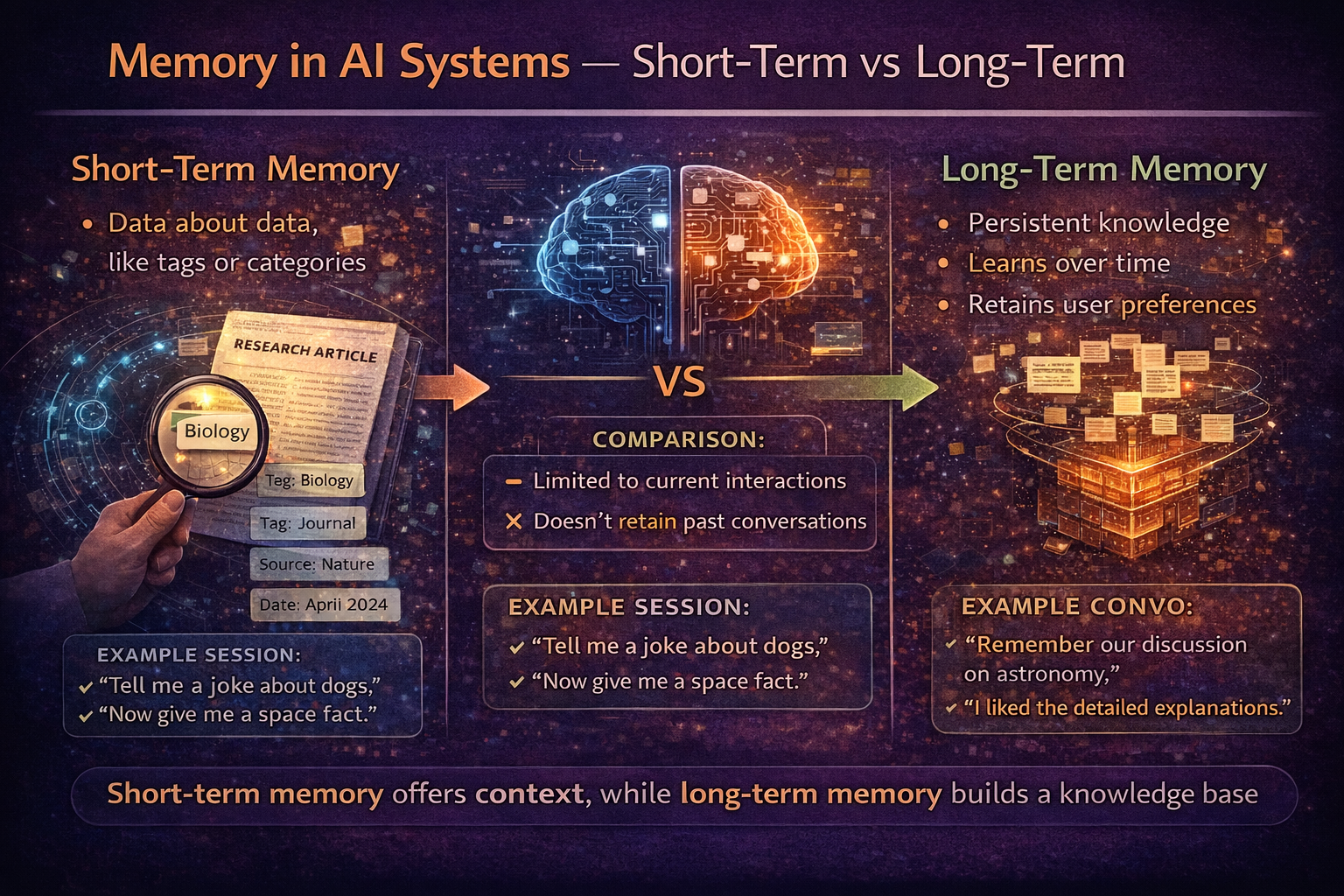 Memory in AI Systems — Short-Term vs Long-Term