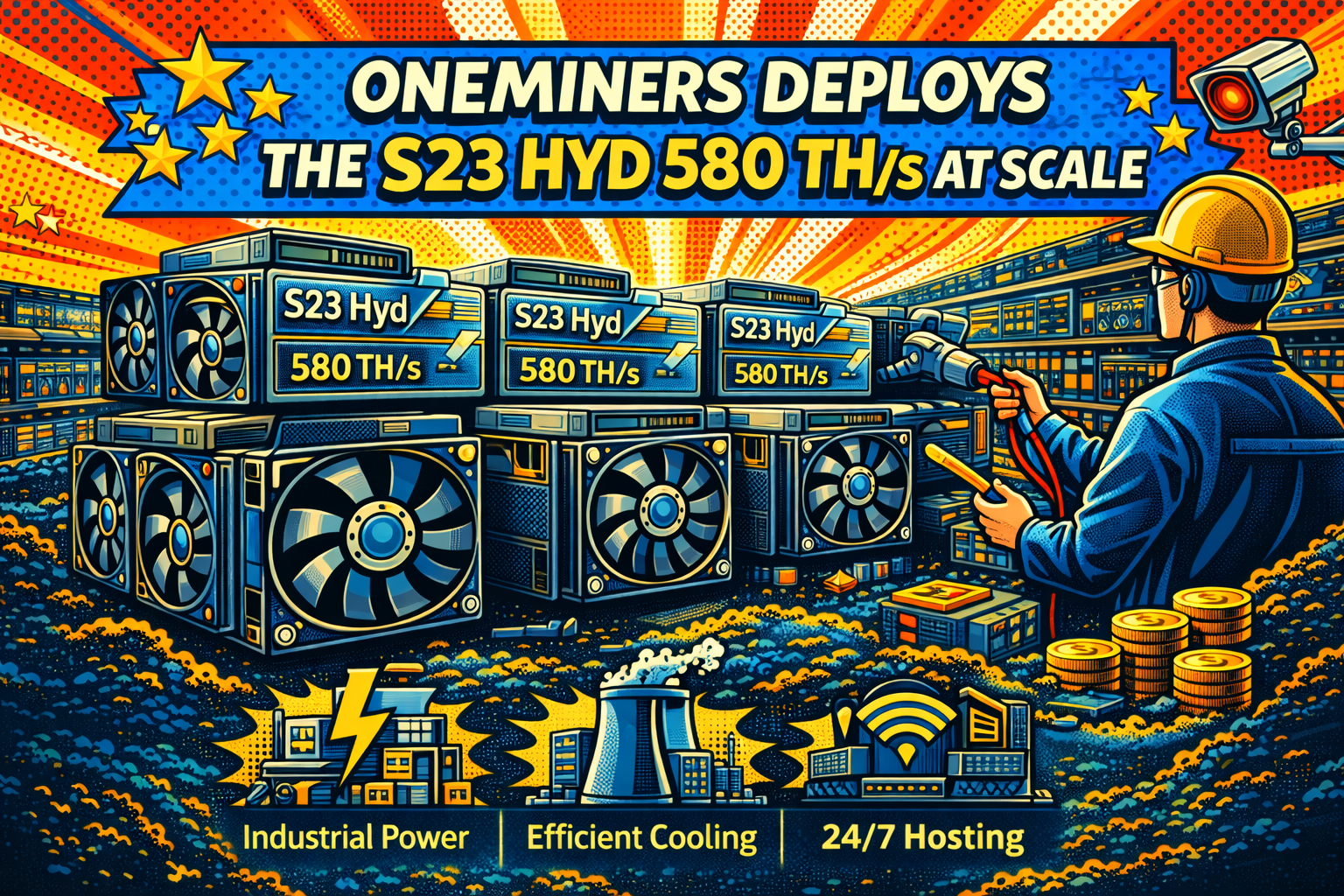 OneMiners Deploys the S23 Hyd 580 TH/s at Scale
