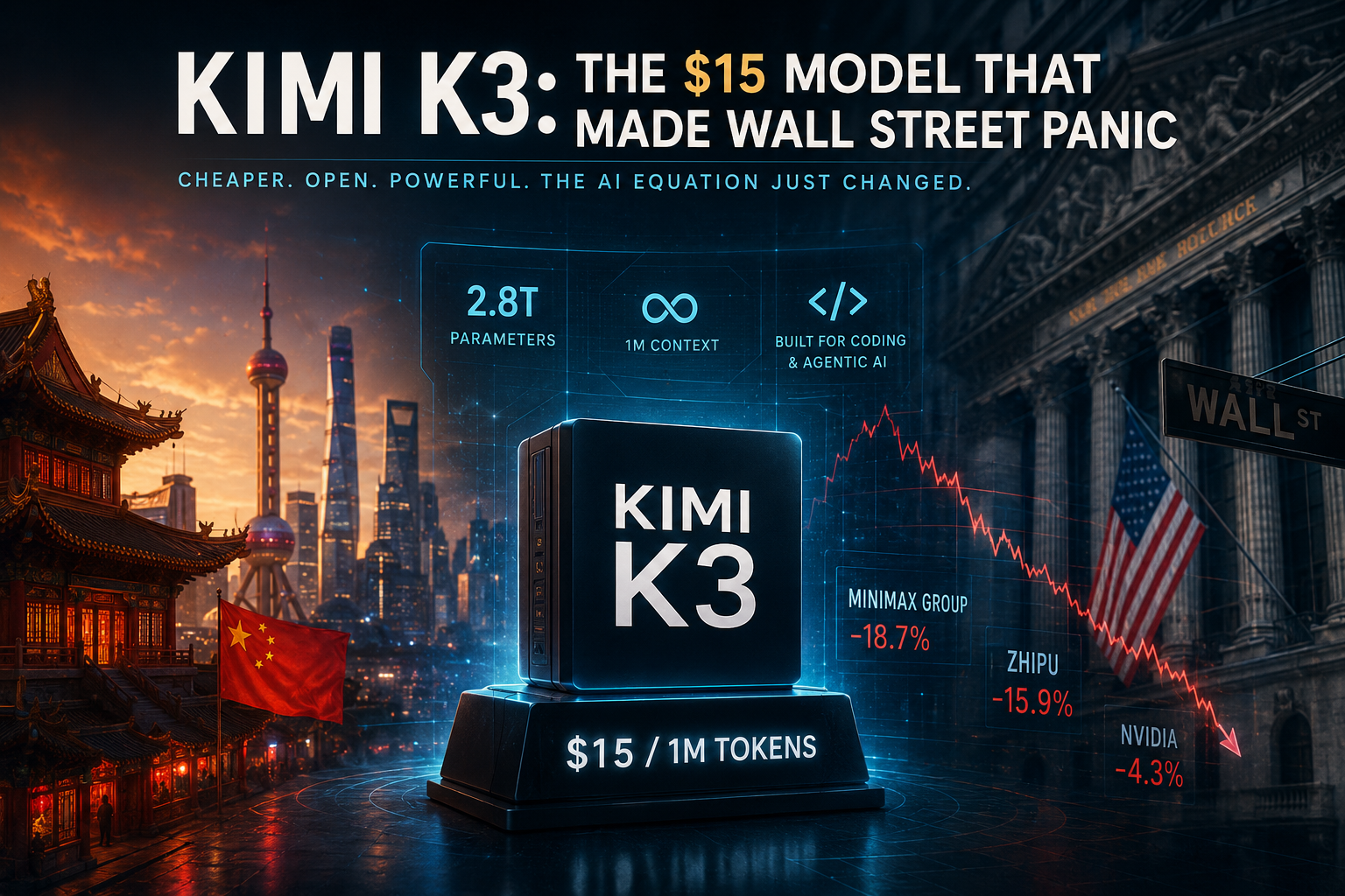 Kimi K3: the $15 model that made Wall Street panic about Chinese AI