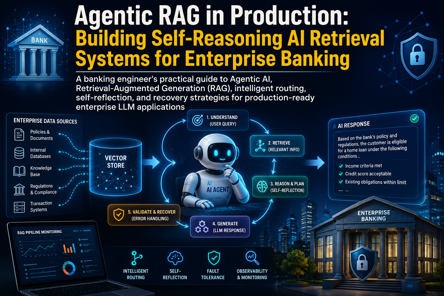 Agentic RAG in Production: Building Self-Reasoning AI Retrieval Systems for Enterprise Banking
