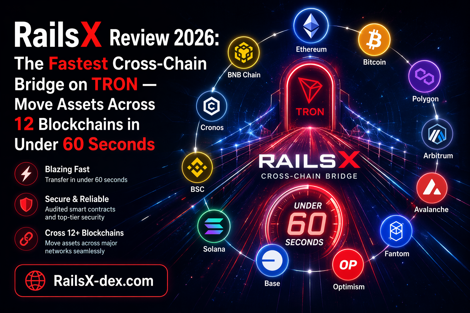 RailsX-Dex Review 2026: The Fastest Cross-Chain Bridge on TRON — Move Assets Across 12 Blockchains…
