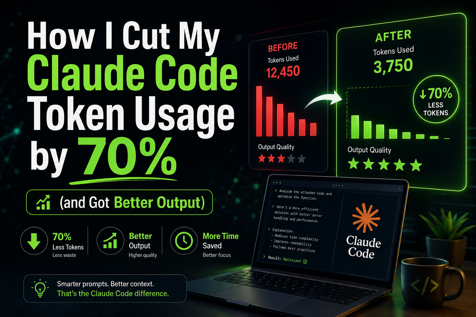 How I Cut My Claude Code Token Usage by 70% (and Got Better Output)