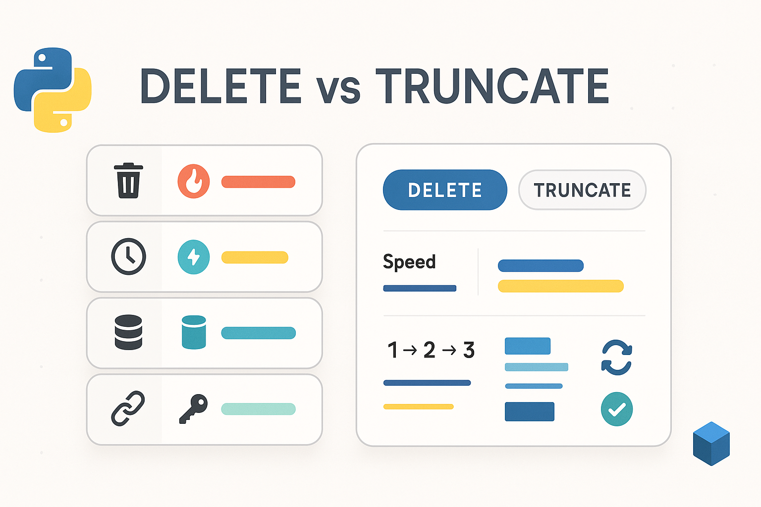 Delete vs TRUNCATE: 10 Python Demos You Can Re-Run