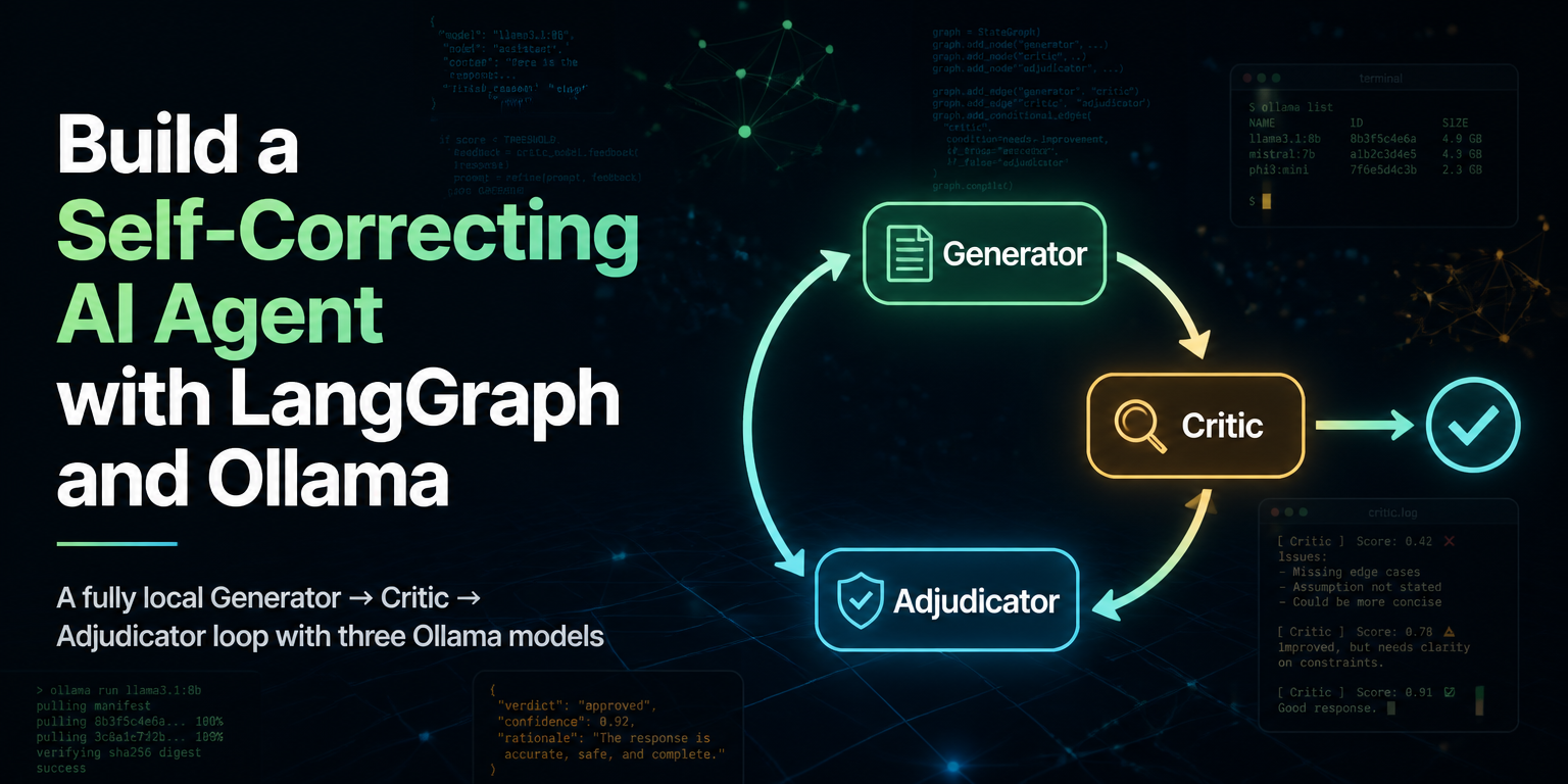 Build a Self-Correcting AI Agent with LangGraph and Ollama