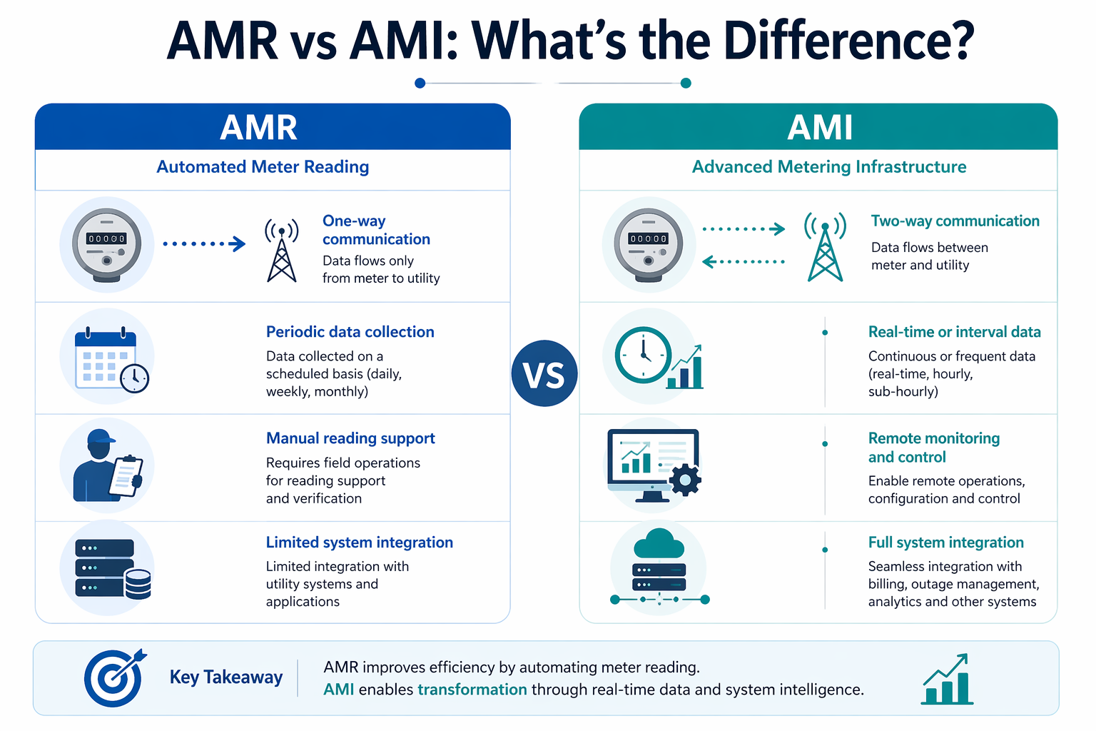 AMR vs AMI: Key Differences, Benefits, and When to Use Each