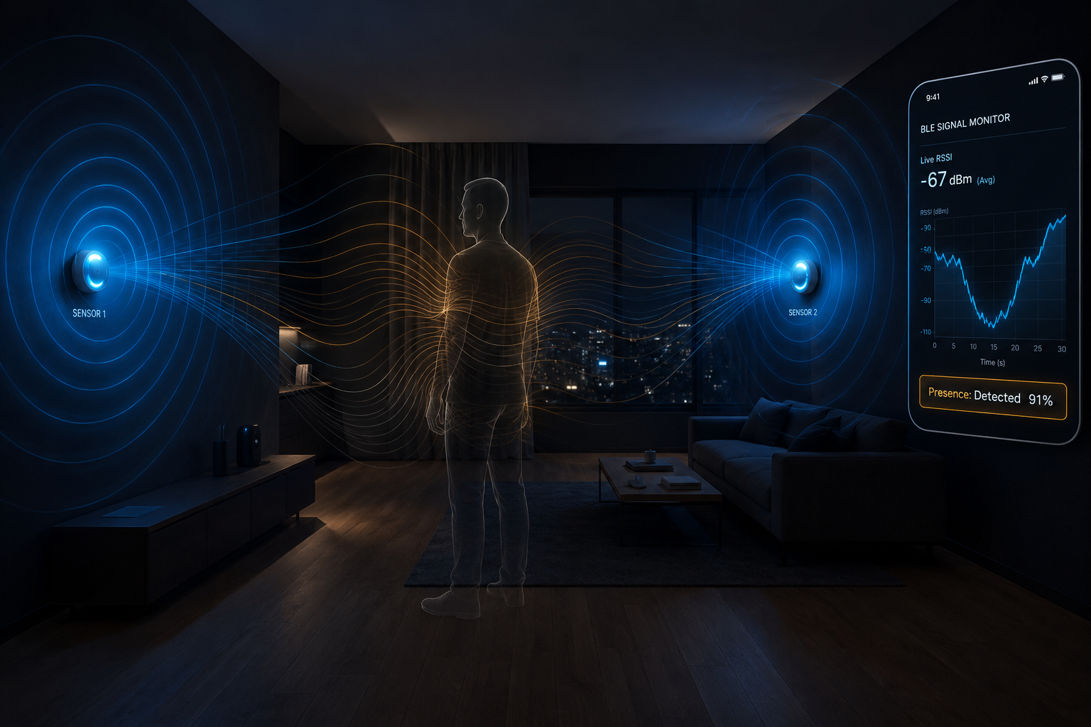 BLE + On-Device AI: Sense Human Presence Without Permissions