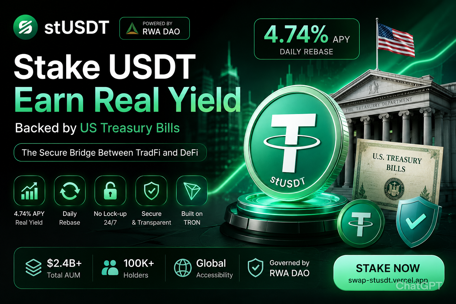 Earn Real US Treasury Yield On-Chain With stUSDT: The Future of Passive Income in DeFi