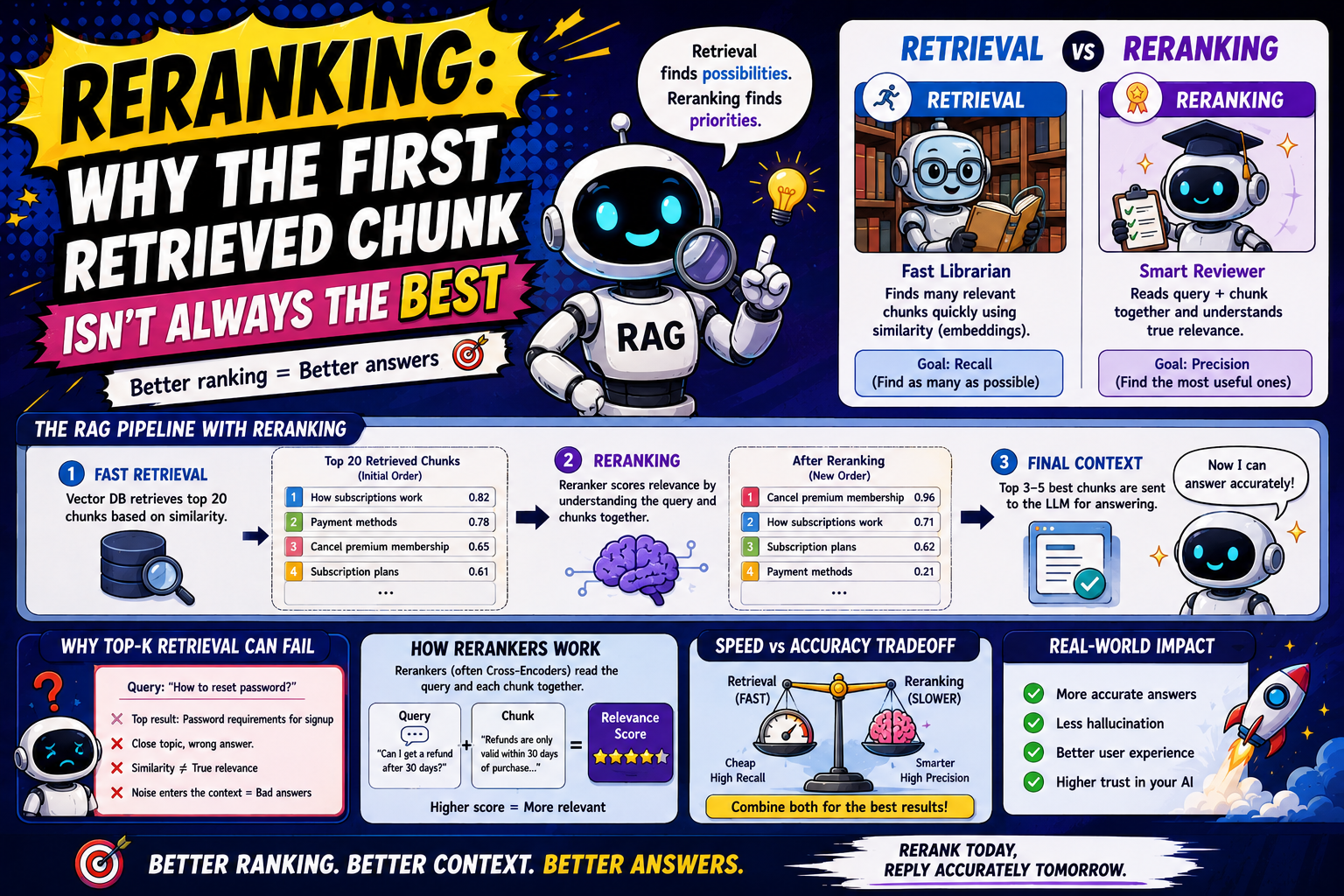Reranking Explained: Why the First Retrieved Chunk Isn’t Always the Best