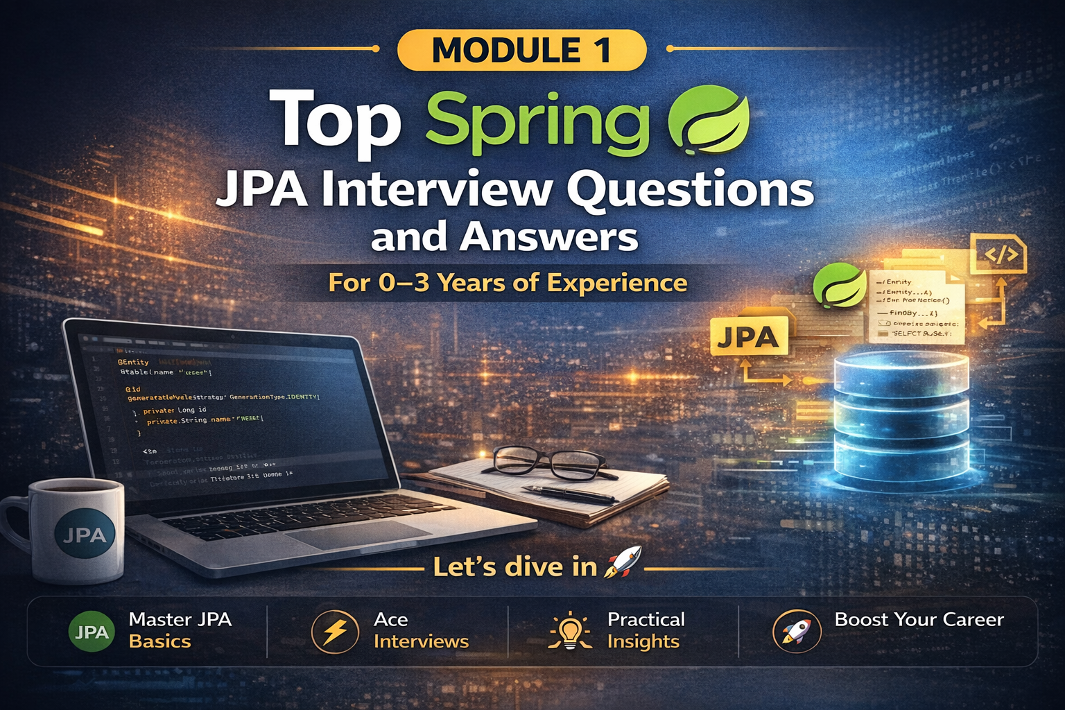 Module 1: Top Spring JPA Interview Questions and Answers For 0–3 Years of Experience