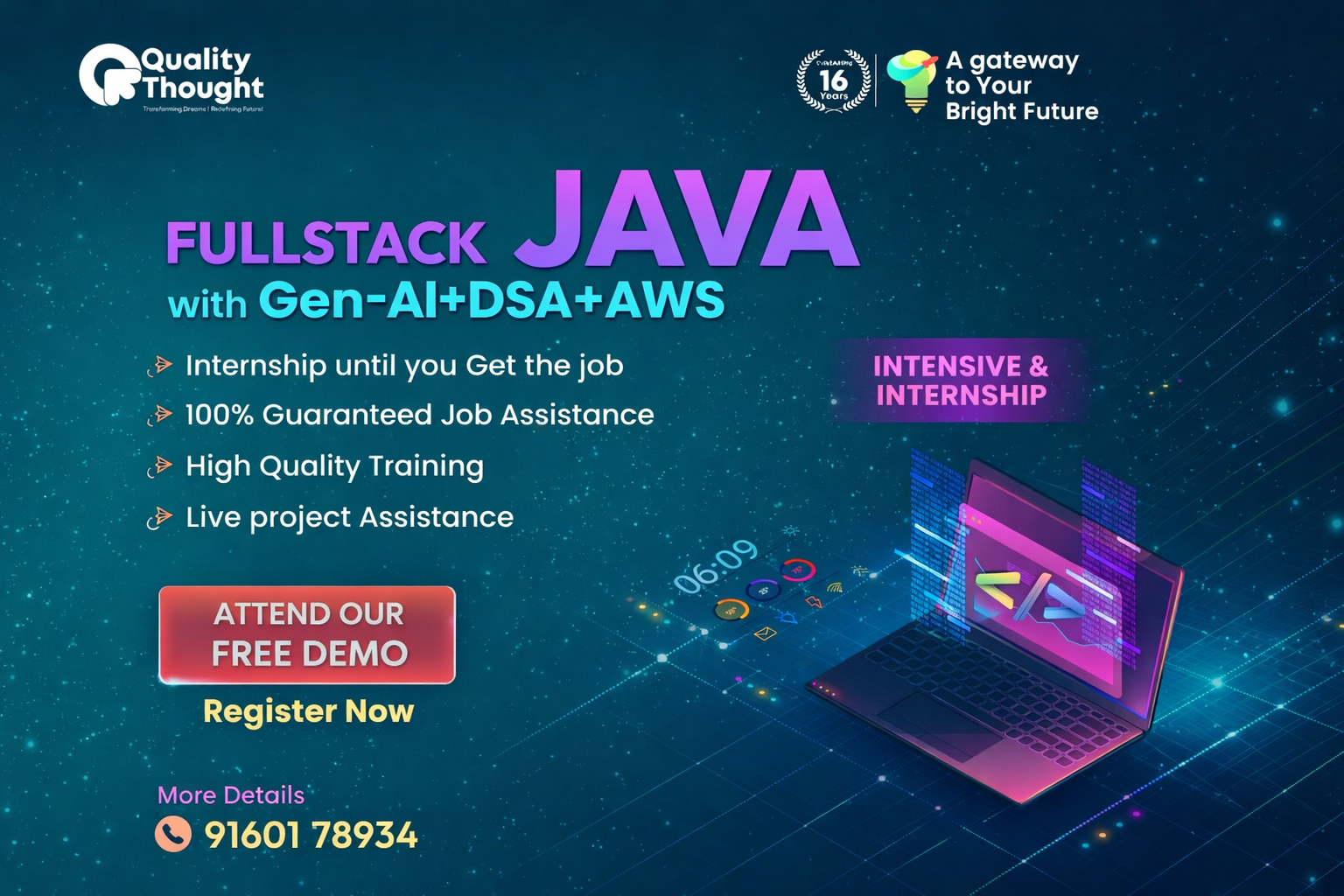 Build Your Future with Full Stack Java + Gen AI + DSA + AWS!