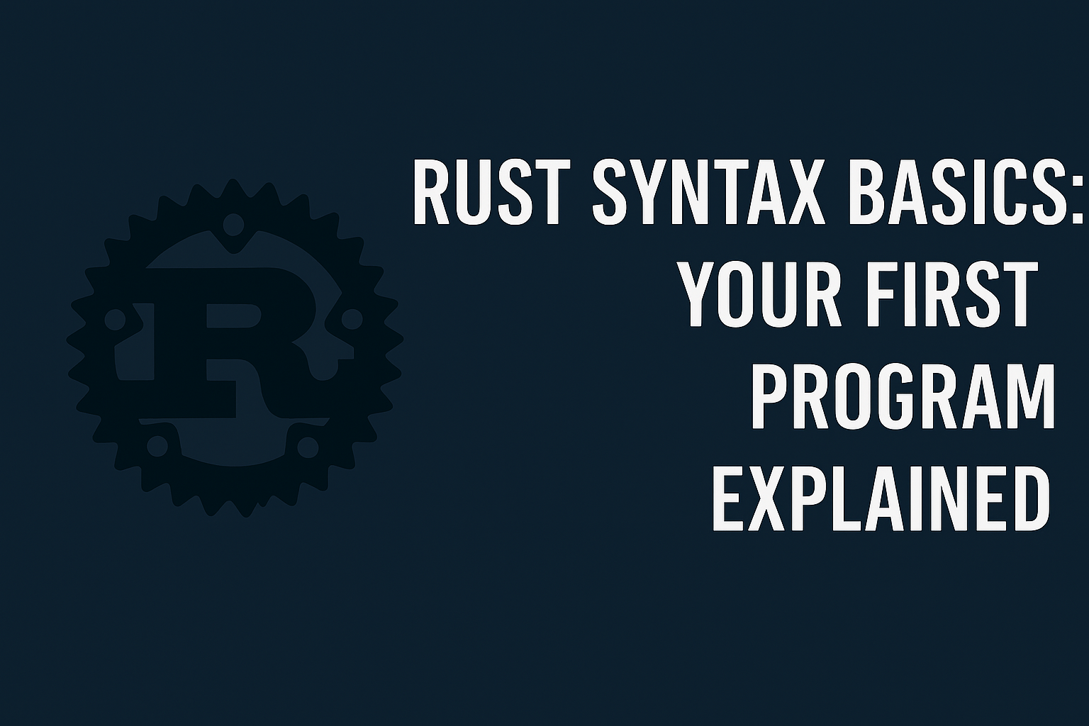 Rust Syntax Basics: Your First Program Explained