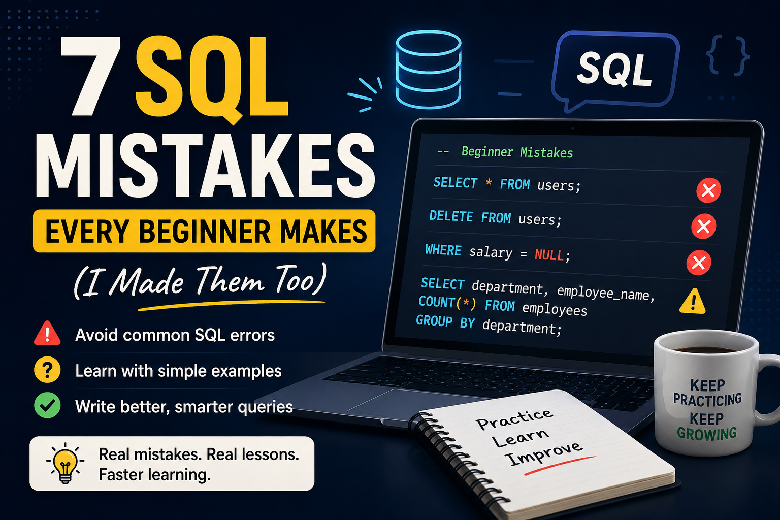 7 SQL Mistakes Every Beginner Makes (I Made Them Too)