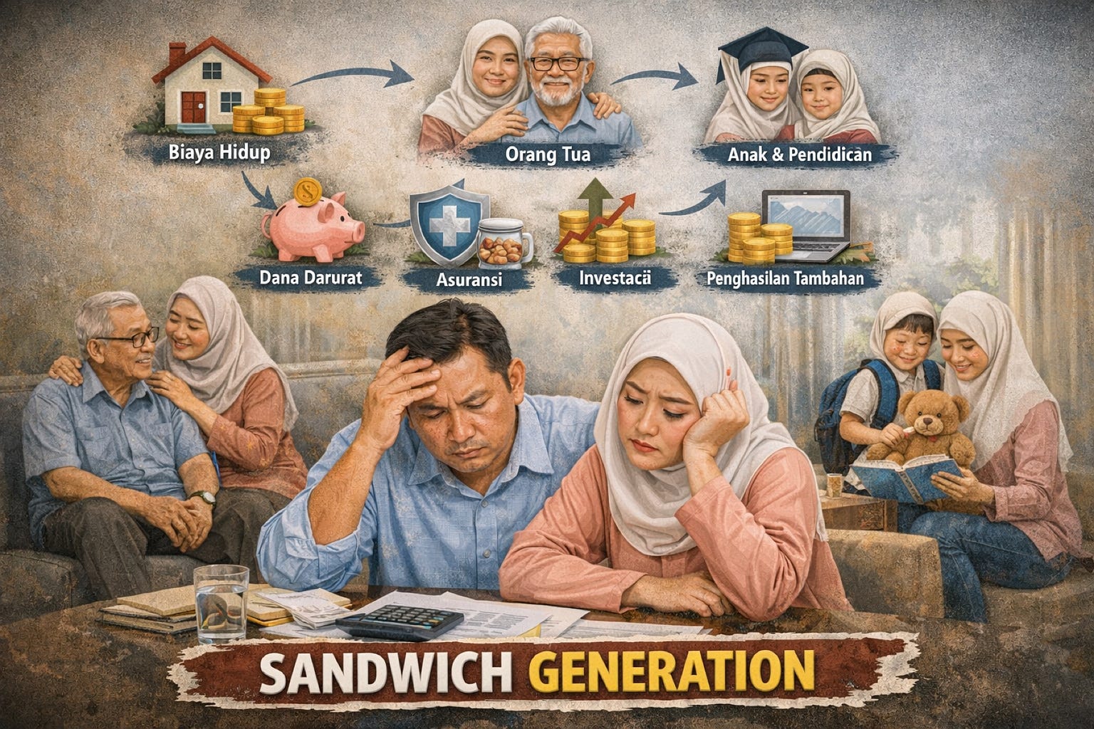 Terjepit di Tengah: Beban dan Harapan Generasi Sandwich