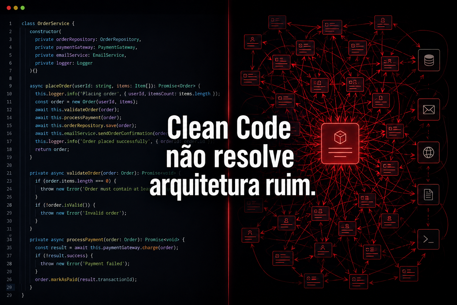 Clean Code não resolve arquitetura ruim!