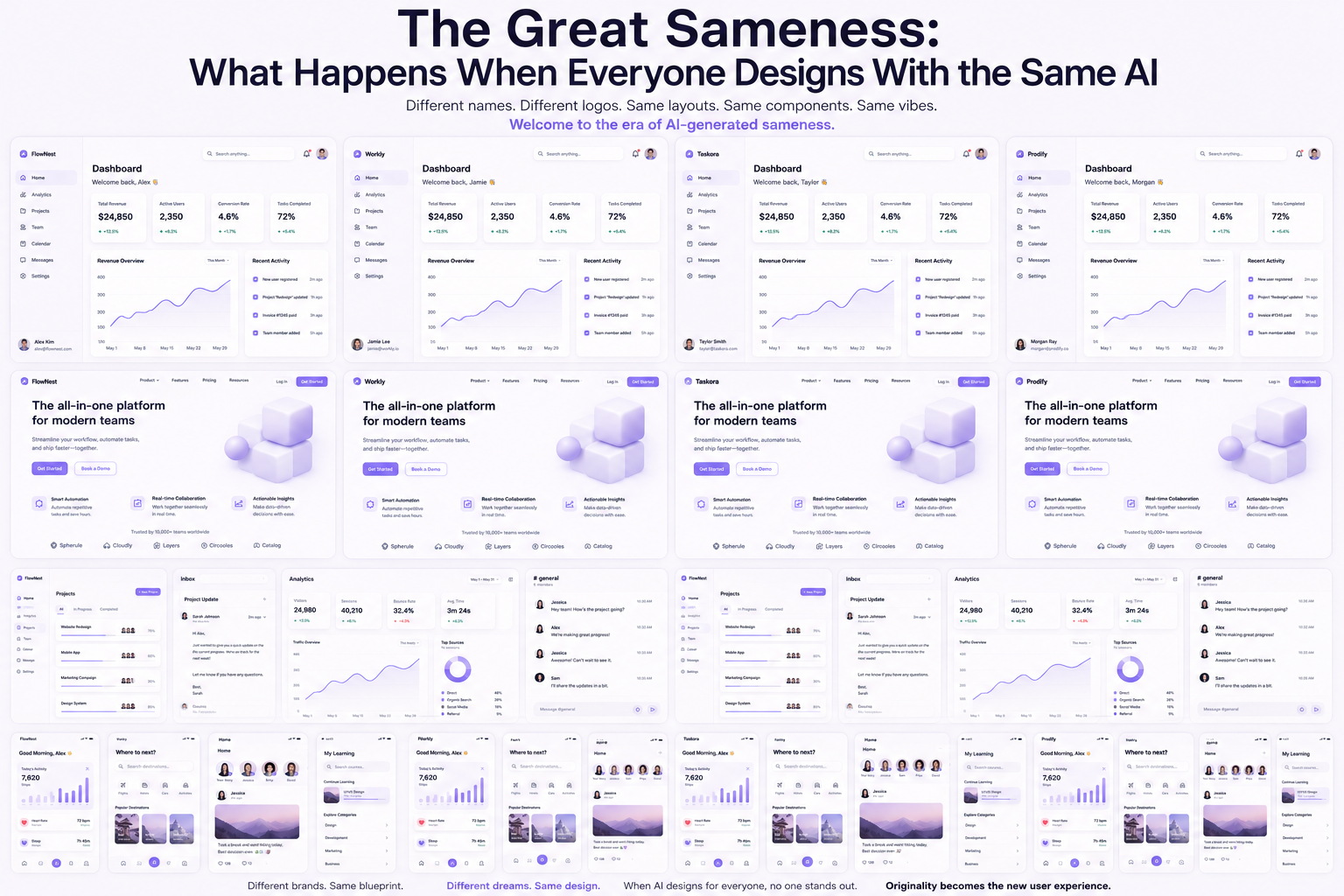 The Great Sameness: What Happens When Everyone Designs With the Same AI