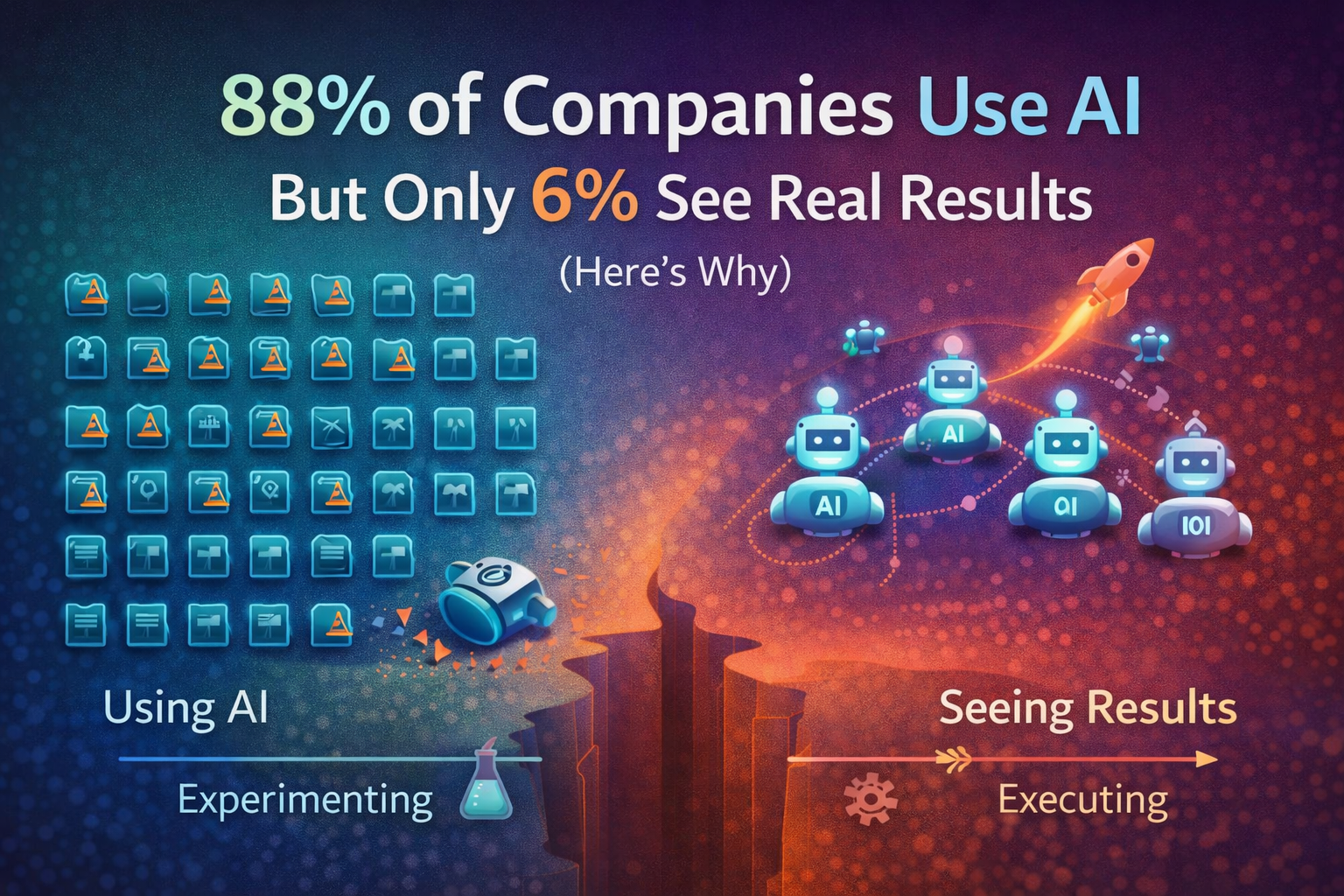 88% of Companies Use AI But Only 6% See Real Results (Here’s Why)