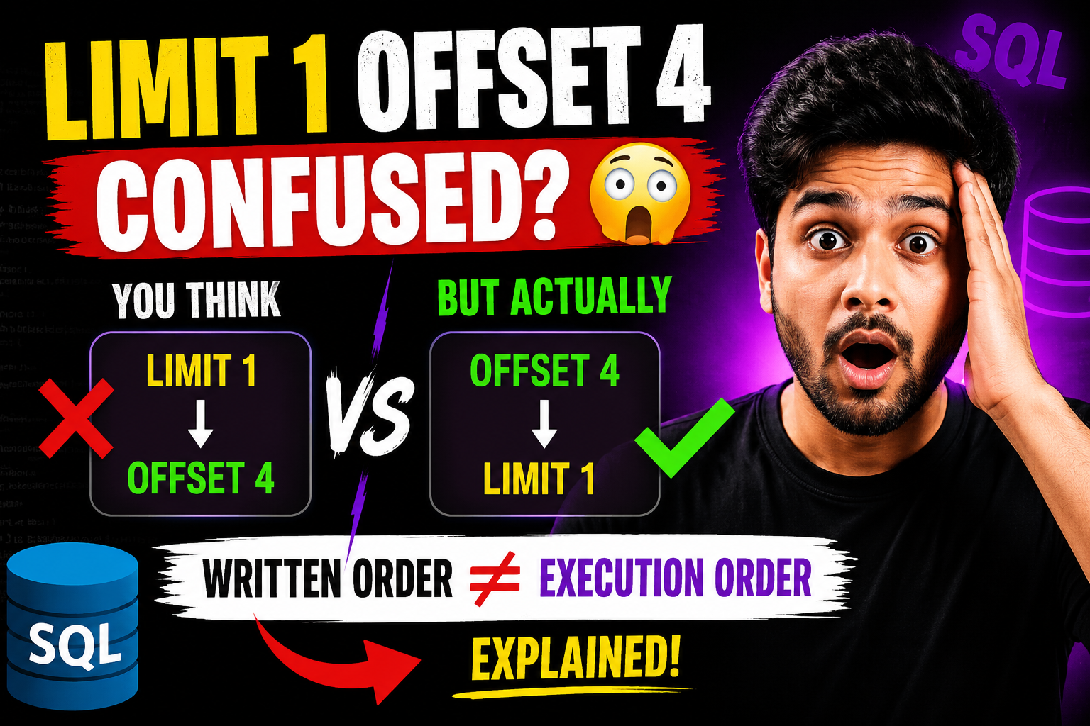 Written Order ≠ Execution Order in SQL — The LIMIT & OFFSET Confusion Explained