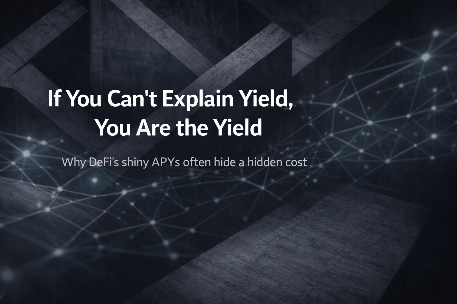 If You Can’t Explain Yield, You Are the Yield