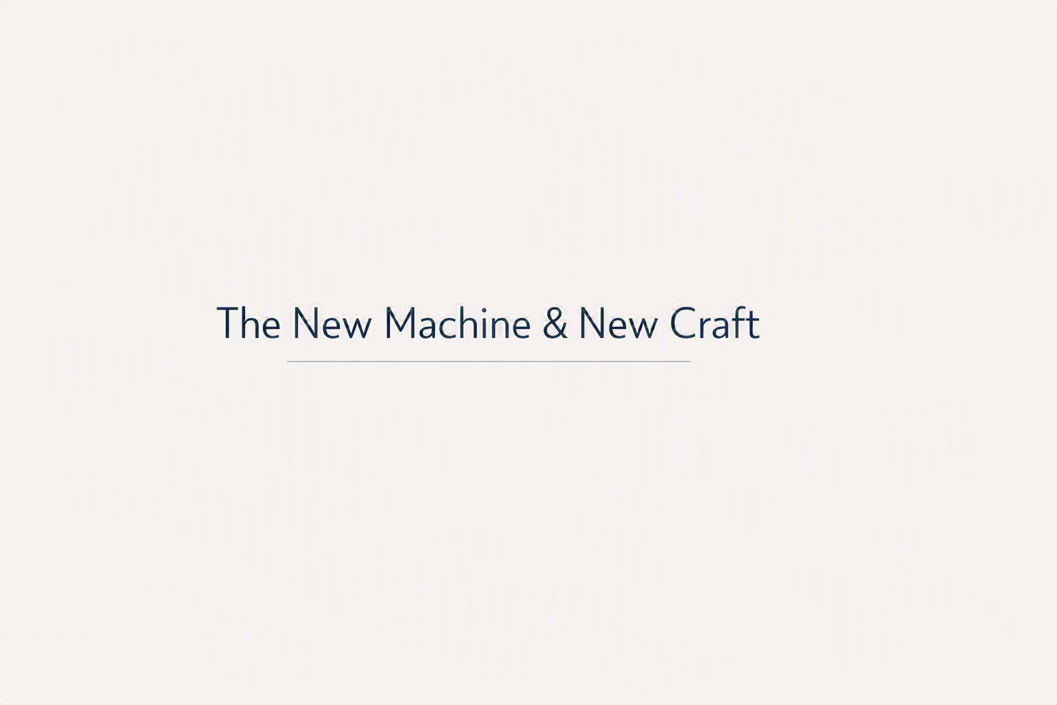 The New Machine and New Craft of Programming: Part 1