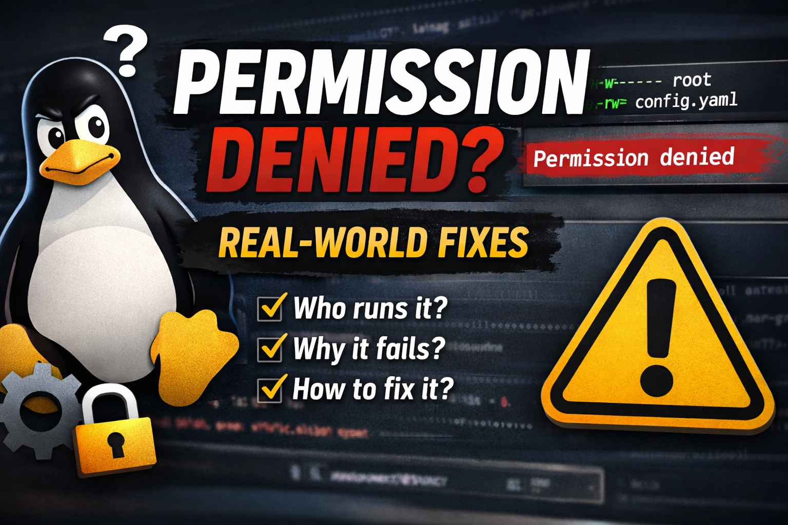 Linux Realtime Scenarios — Day 1 -Linux Permission Denied: Real Scenarios With Exact Commands