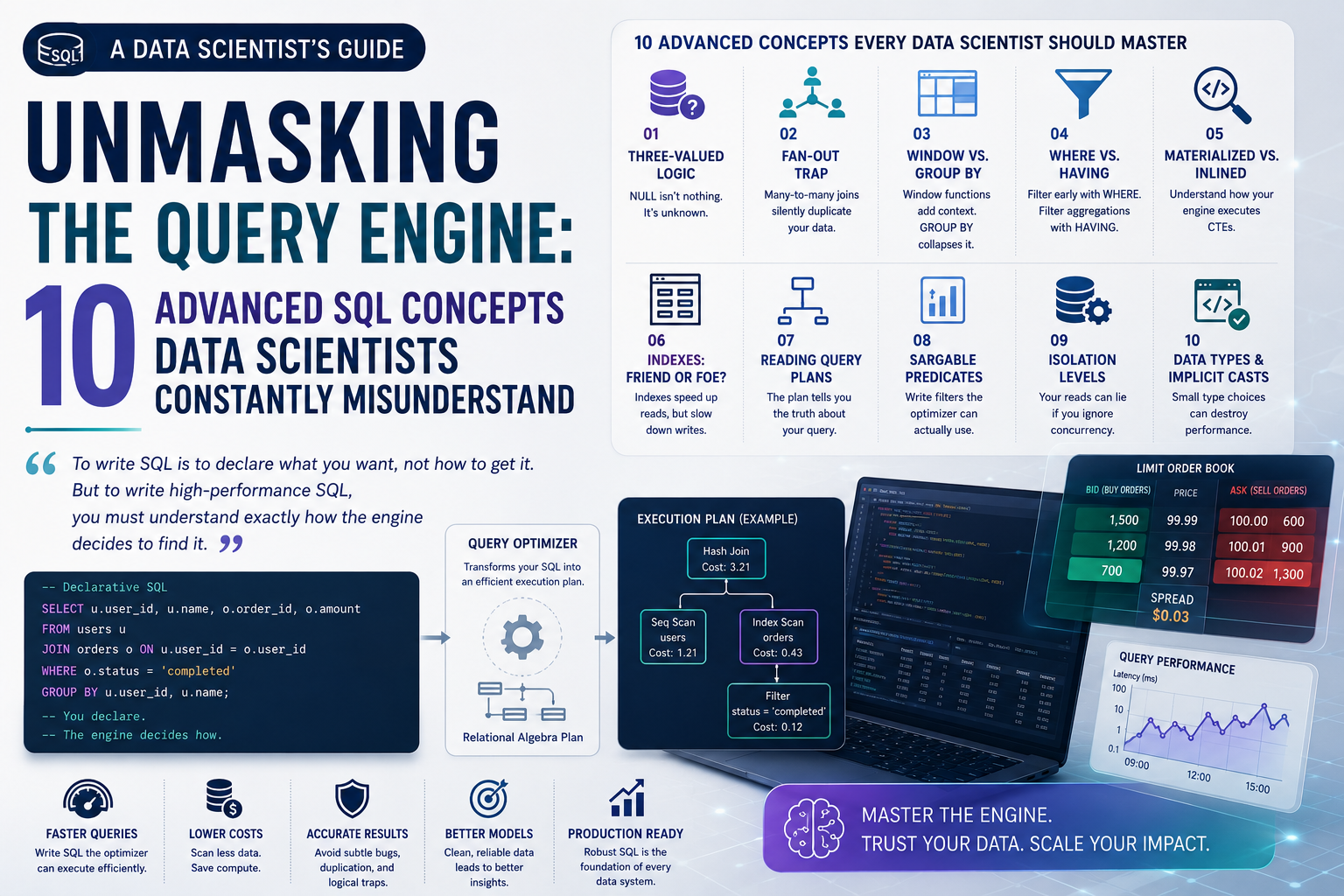 Unmasking the Query Engine: 10 Advanced SQL Concepts Data Scientists Constantly Misunderstand